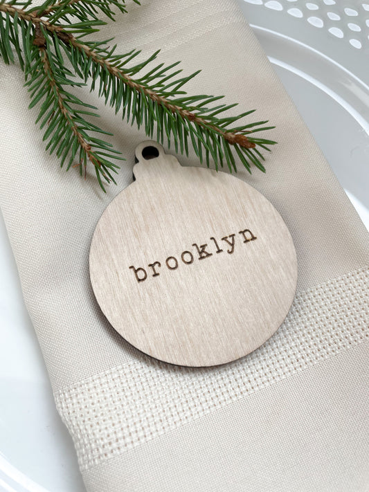 Custom Ornament Bauble Place Setting Tag | Christmas Dinner Place Setting | Wedding Place Setting | Place Cards | Gift Tags