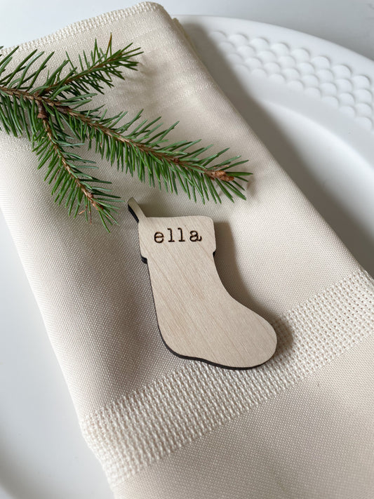 Custom Stocking Bauble Place Setting Tag | Christmas Dinner Place Setting | Wedding Place Setting | Place Cards | Gift Tags