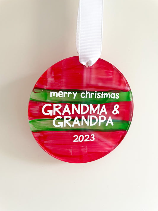 Gift for Grandparents Ornament | Grandma Ornament | Grandpa Ornament | DIY Ornament for Kids | DIY Ornament | Christmas Gift for Mom and Dad