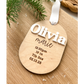 Custom Baby's First Christmas Wooden Ornament