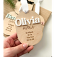 Custom Baby's First Christmas Wooden Ornament