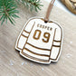 Custom Hockey Jersey Ornament
