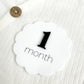 Scalloped Monthly Baby Milestone Discs