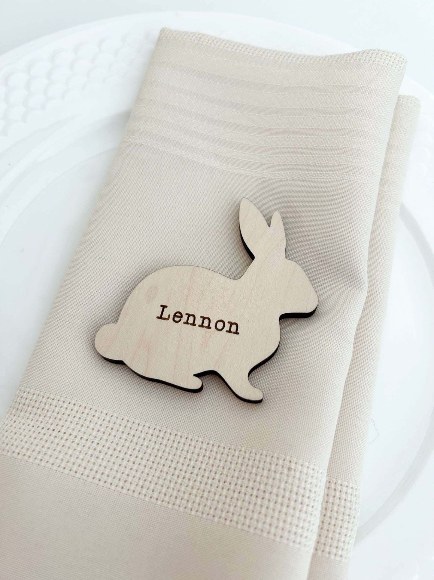 Easter Bunny Dinner Place Setting Tags