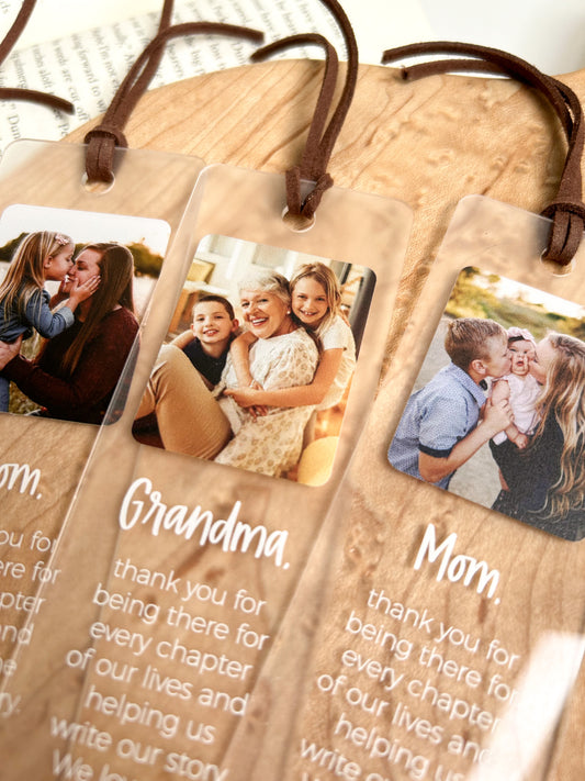 Grandma Custom Photo Bookmark