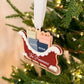 Personalized Family Christmas Sleigh Ornament