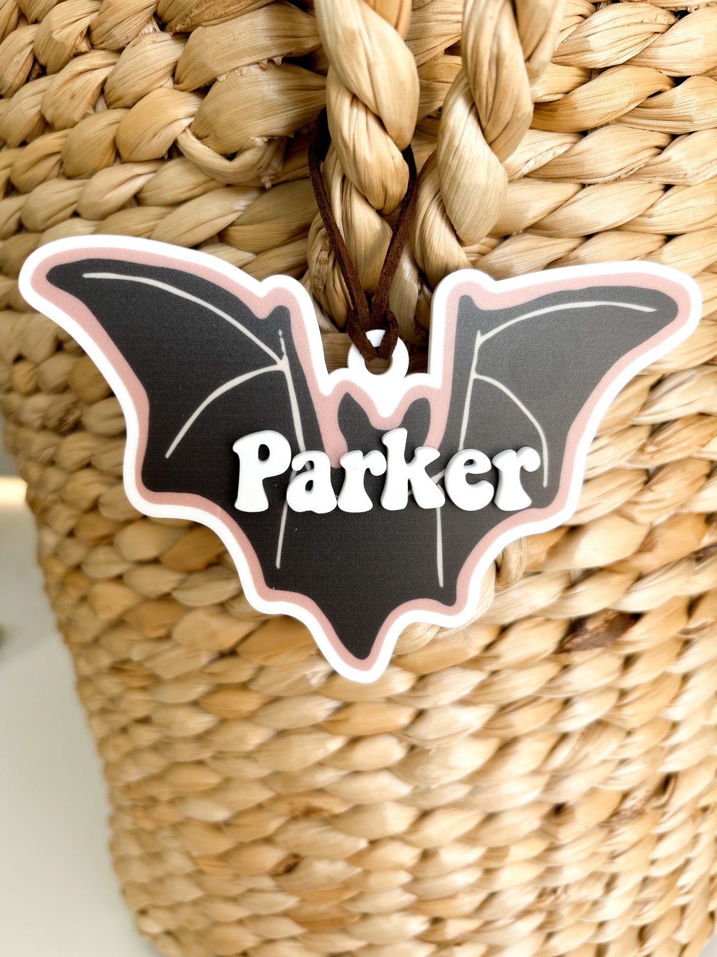 Bat Halloween Basket Tag