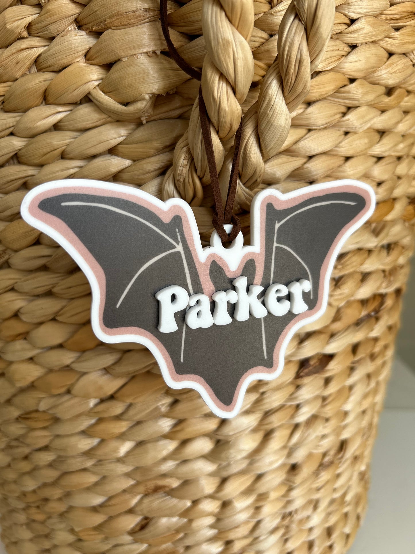 Bat Halloween Basket Tag