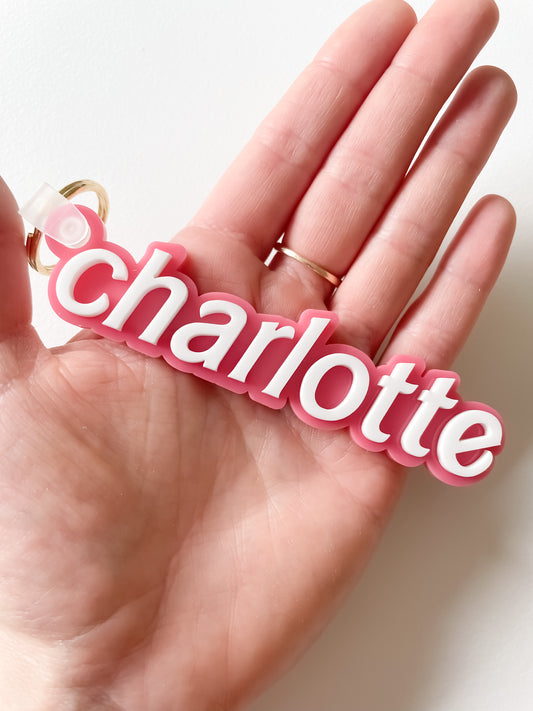 Custom Barbie Name Keychain | Bag Tag