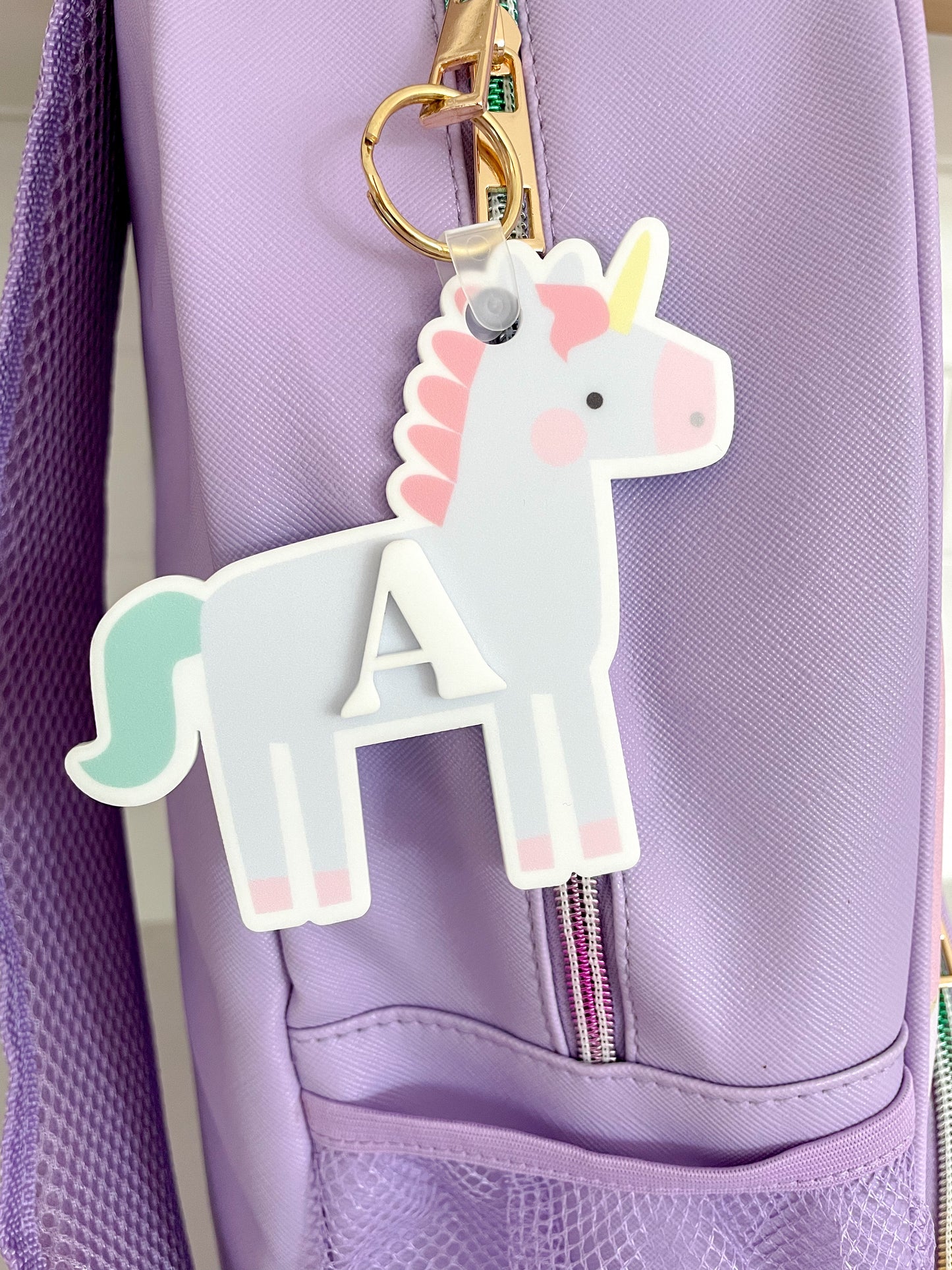 Unicorn Backpack Tag