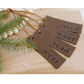 Leatherette Mindful Gifting Tags Set of 4, Reusable Gift Tags, Vegan Leather Gift Tag, Sustainable Gift Wrap, Want, Need, Read, Wear