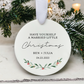 Custom Our First Christmas Married Ornament 2023 | Personalized Married Ornament | Christmas Ornament | Mr and Mrs 2023 Ornament