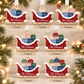 Personalized Family Christmas Sleigh Ornament
