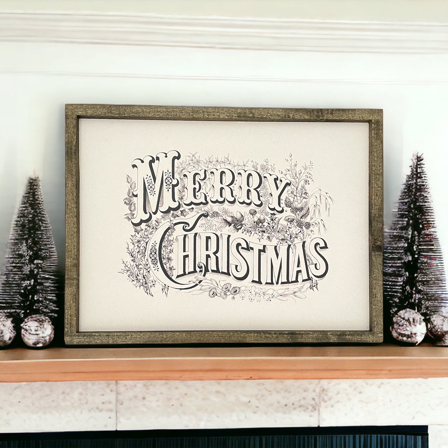 Vintage Merry Christmas Sign