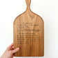 Custom Engraved Recipe Cutting Board