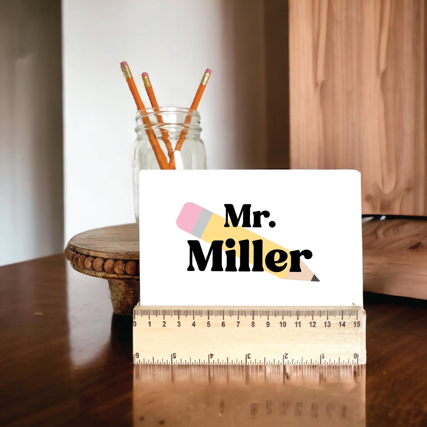 Ruler Teacher Sign