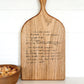 Custom Engraved Recipe Cutting Board