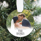 Custom Our First Christmas Married Photo Ornament