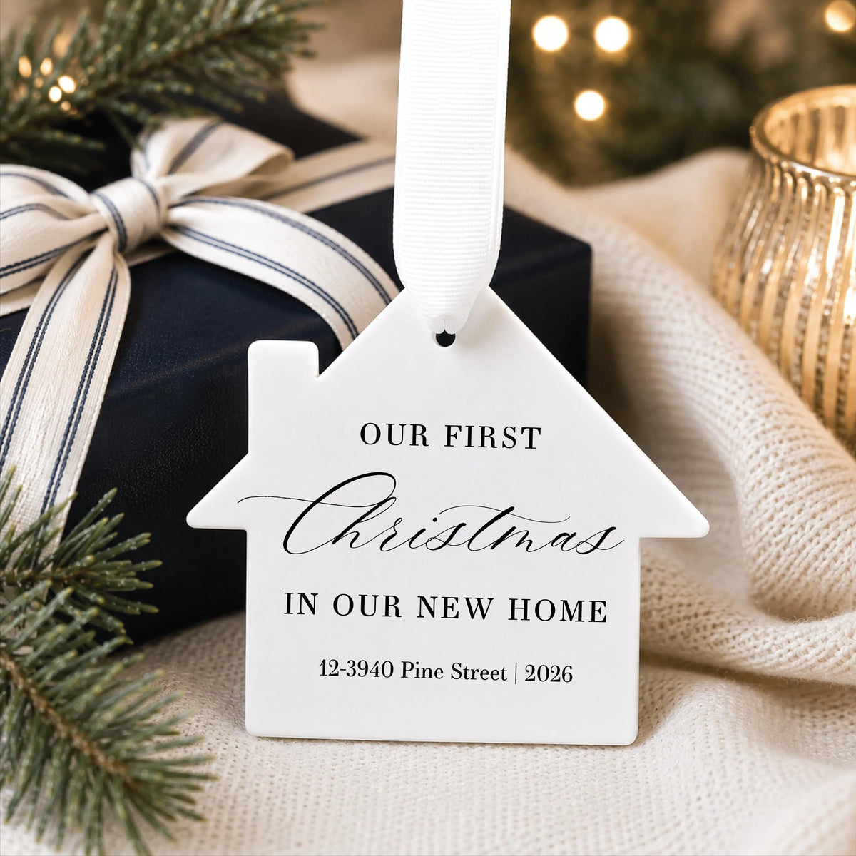 Custom Our First Christmas in Our New Home Ornament