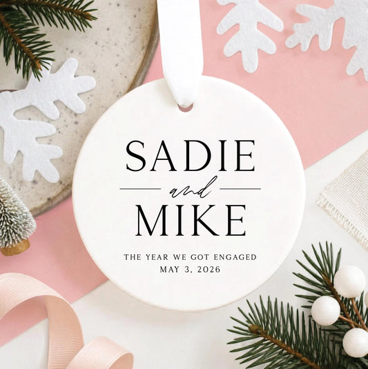 Our First Christmas Engaged Ornament