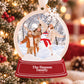 Red Custom Snow Globe Family Photo Ornament
