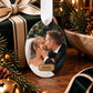 Custom First Christmas Married Photo Oval Ornament