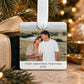 Custom First Christmas Together Photo Ceramic Ornament