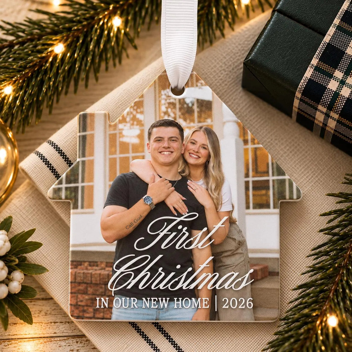 First Christmas in Our New Home Photo Ornament