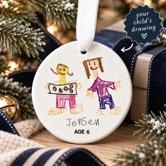 Custom Kids Drawing Ornament