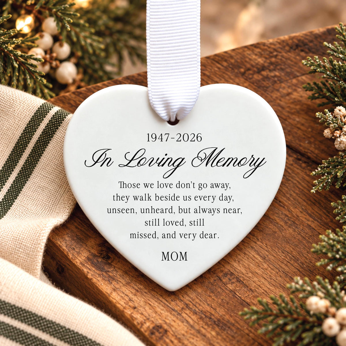 Personalized Ceramic Heart Memorial