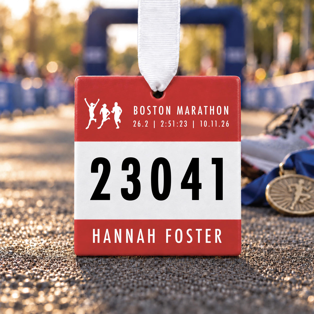 Ceramic Personalized Marathon Ornament