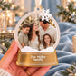 Gold Custom Snow Globe Family Photo Ornament