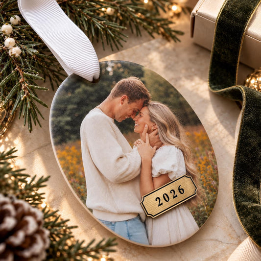 Custom Ceramic Family Heirloom Photo Ornament
