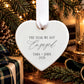 Personalized Ceramic Heart Engagement Ornament