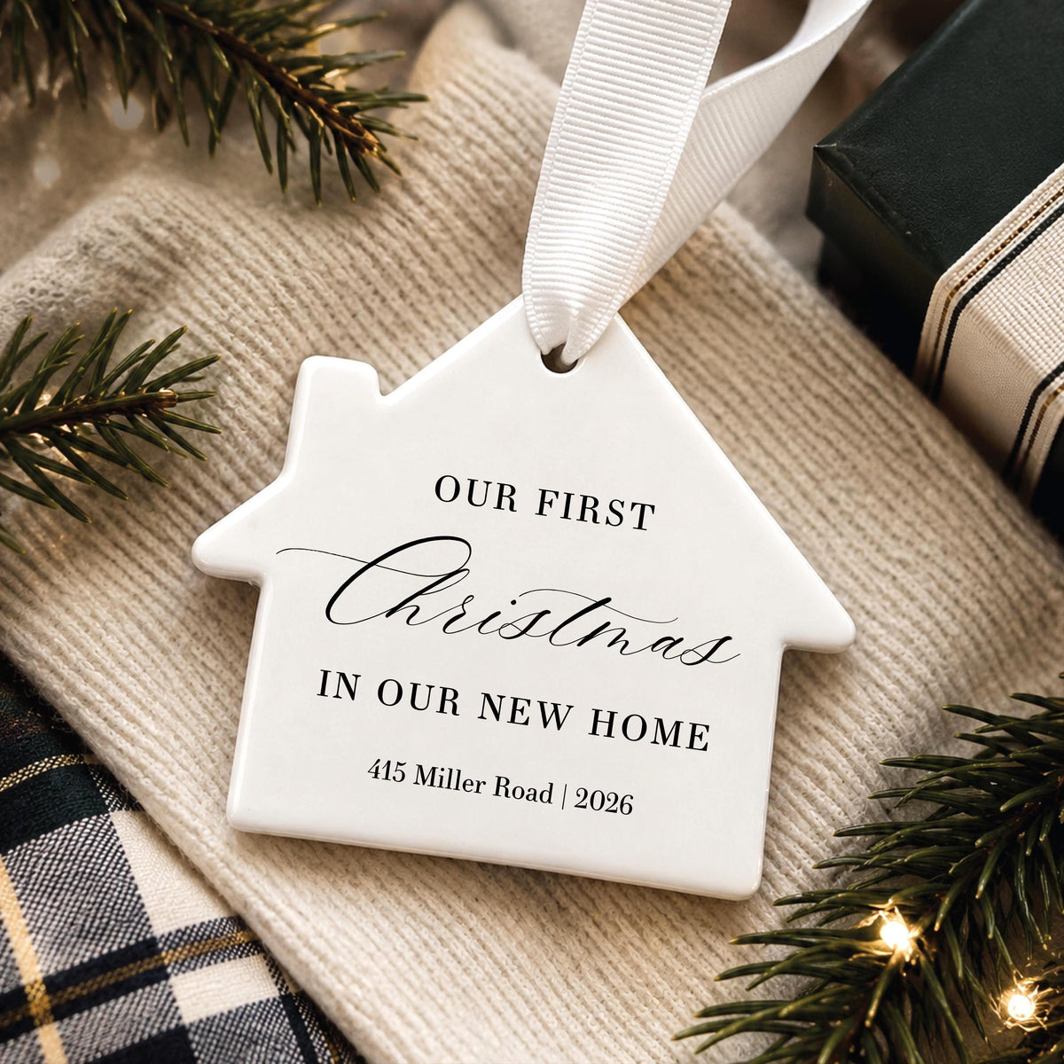 Custom Our First Christmas in Our New Home Ornament