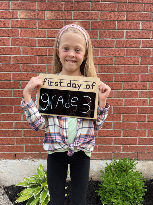 Black Reversible Dry Erase First Day/Last Day of School Sign