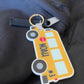 Custom Name Backpack Bus Keychain