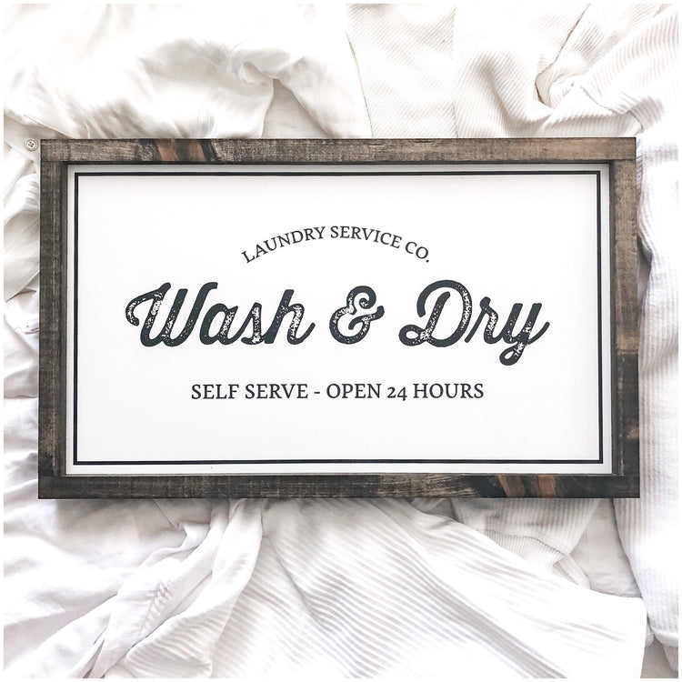 Wash & Dry Sign