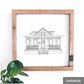 Custom Hand Drawn House Sign