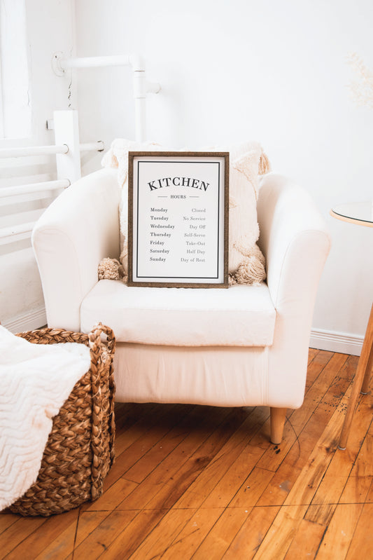 Kitchen Hours Sign