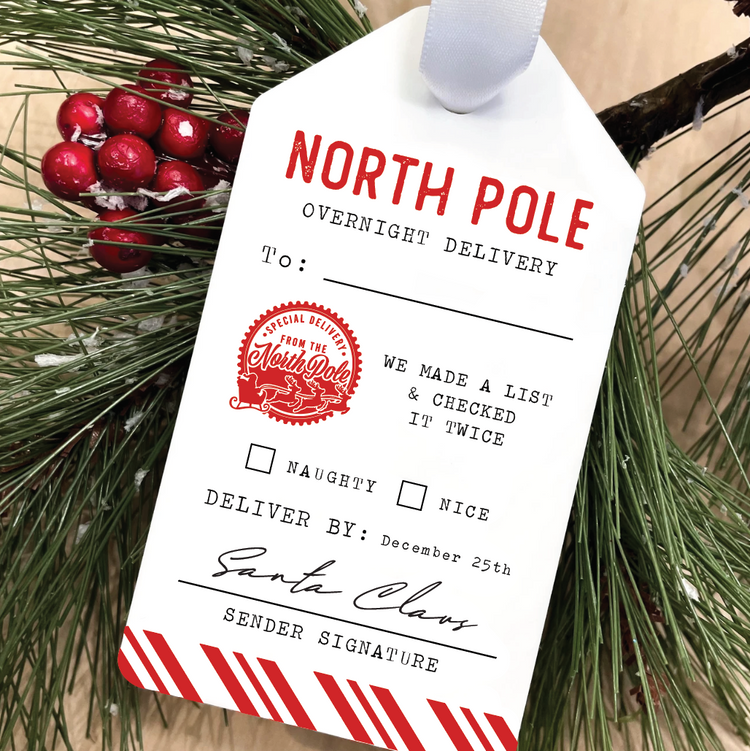 North Pole Delivery Gift Tag